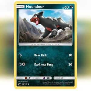 Houndour Pokemon Card 🔥 60 HP 🟡 058/111